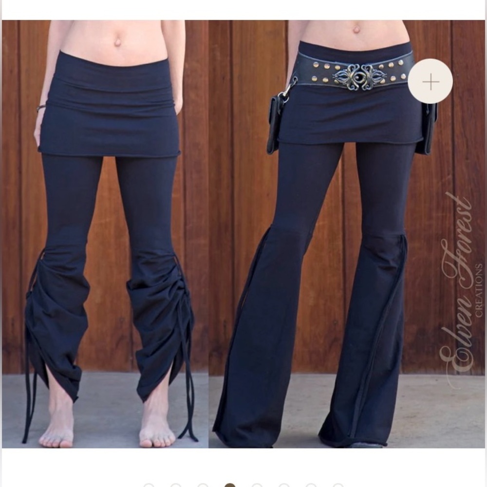 Black Convertible Skirted Yoga Pants